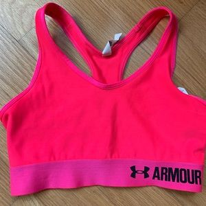 NWOT pink under armour sports bra